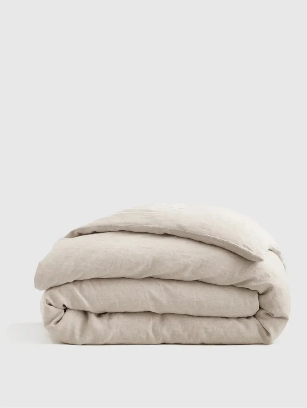Quince 100% European Linen Duvet Cover Full/Queen Natural Chambray EUC